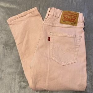 Levis 511 Jeans Mens 29x32 Pink Slim Fit Slightly Tapered Mid Rise Preppy Summer